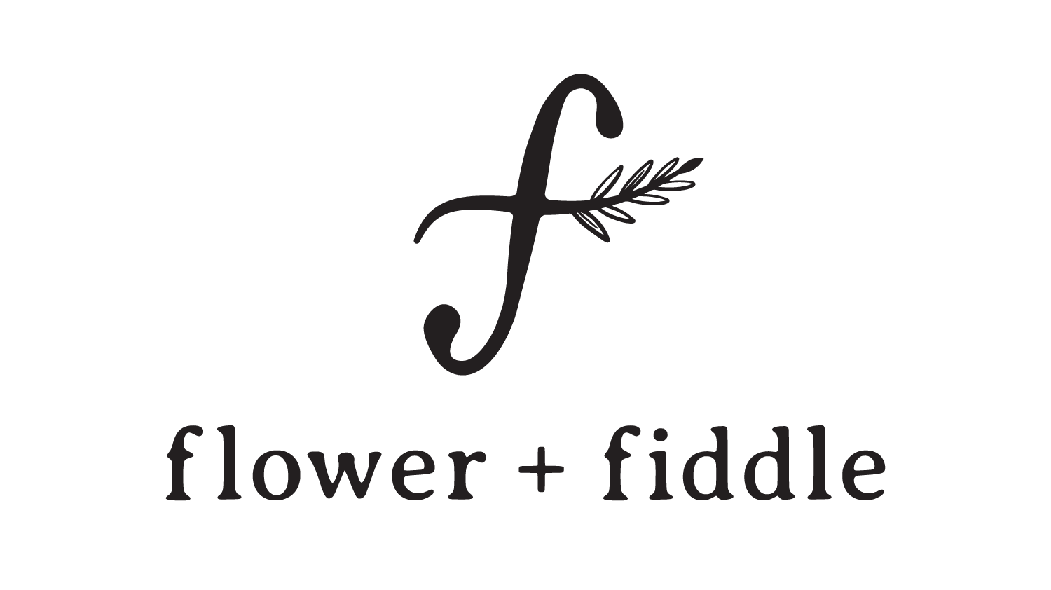 flower + fiddle logo